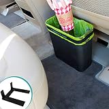 Carbage Can Premium Car Trash Can w/ Floor Mat Clip and Bag Securement Band