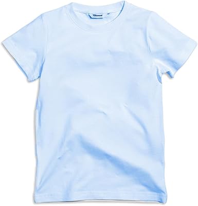 Amazon.com: Khanomak Kids Girls Short Sleeve Solid Plain 100% Cotton Crew  Neck T-Shirts: Clothing