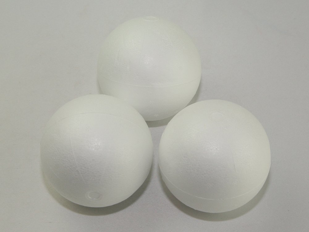 Polystyrene Shapes Round Ball 8cm x 5 shapes