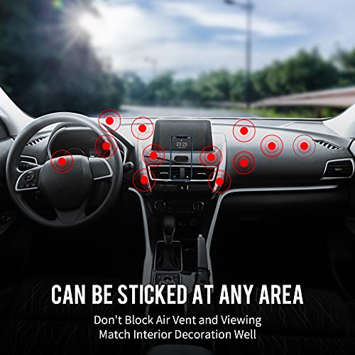 HUANLI Car Magnetic Phone Mount Upgrade 8X Magnets Magnetic Phone Holder for Car Ultra-Strong Magnet Suction Cell Phone Holder Dashboard 360° Rotation&View Universal Compatible for All Phones(Silver)