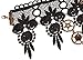 MEiySH Goth Punk Style Wedding Party Black Lace Choker Beads Tassels Chain Pendant Necklace for Women (Style 008)