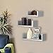 ARAD Set of 3 Floating U Shelves in Grey Finish