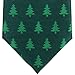 Retreez Christmas Tree Pattern Woven Microfiber Men's Tie - Green