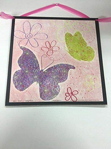 Amazon Com Klny12 Purple Butterfly Wood Sign Teen Or Little