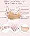 HOFISH Maternity Nursing Bras for Breastfeeding, 3 Pack Pregnancy Deep V Neck Wireless Bra with Extenders & Clips