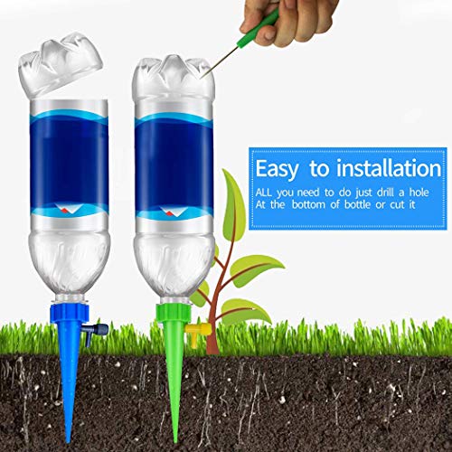B bangcool 12PCS Plant Spikes Adjustable Self Watering Stakes Water Spikes