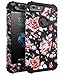 OBBCase 29case-ch iPhone 7 Case, (Heavy Duty) Three Layer Hybrid Sturdy Armor High Impact Resistant Protective Cover Case for iPhone 7 - Rose Flower/Black
