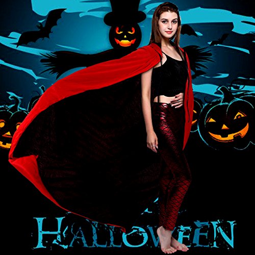 BiBOSS Halloween Hooded Capes Cloak Unisex Double Side Halloween Cloak Cosplay Costume