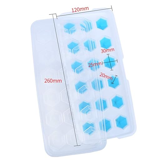 bhty235 14/18 Stück Eiswürfelform mit Kappe, lebensmittelechtes Material, kältebeständig, Heimwerker, kreatives Getränk, Orna