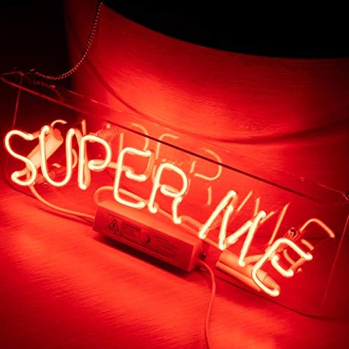 Neon Sign Girls Neon Sign Made of Real Glass for Wall Decor Girls Bedroom Wedding Recreation. (Super ME Red)