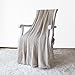 Simple&Opulence Flannel Fleece Velvet Plush Throw Blanket, 50x60 Inch, Lightweight, Ultra Soft for Bed/Couch/Sofa-Beige