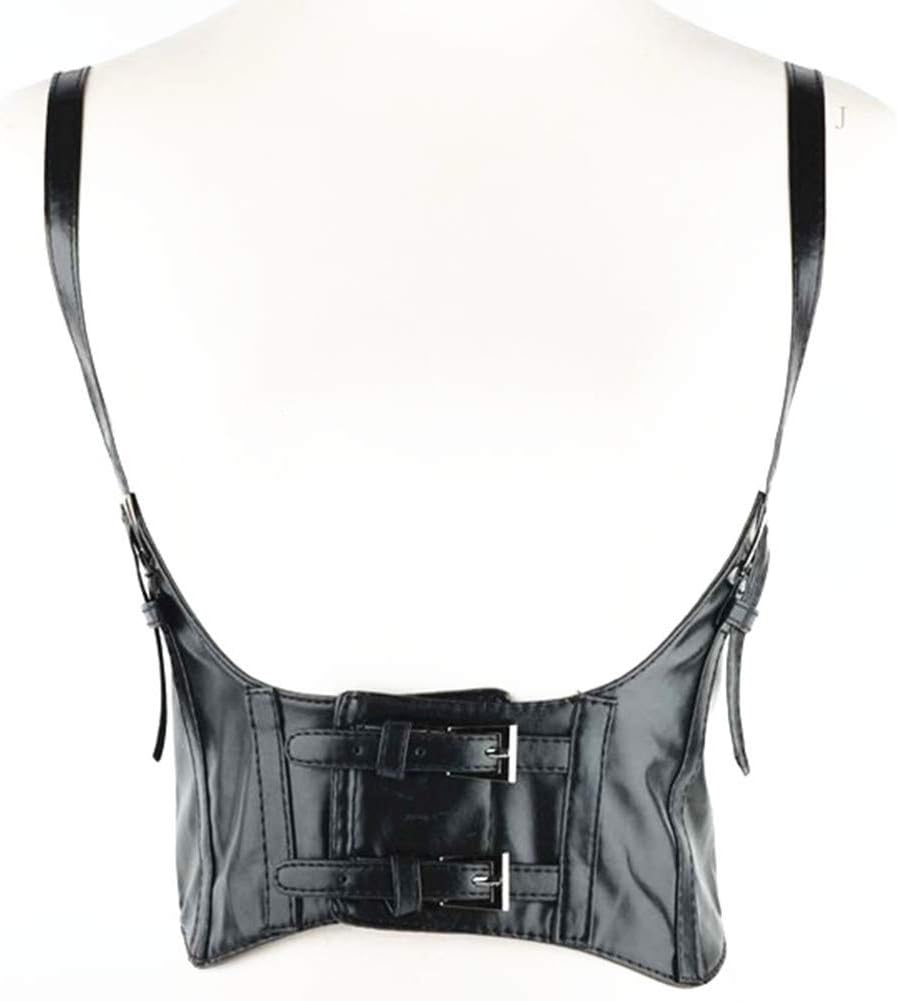 Black Womens PU Leather Belt High Waist Cincher Belt Corsets for Waist Training Wide Belt