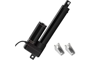 JQDML 24V 6 Inch Stroke Linear Actuator Heavy Duty 660lbs/3000N IP65 Waterproof Speed 0.2"/sec Linear Electric Actuator with Mounting Bracket