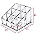 Acrylic Lipstick Makeup Storage Organizer - 9 slot display holder for brush lip gloss nail polish office supplies pens pencils paper clips scissors! Plastic case container for cosmetic accessories!