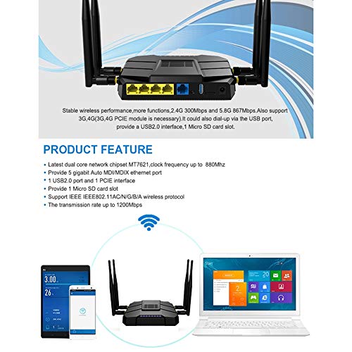 Smart WiFi Router, QuadCore Gigabit DualBand RouterWireless Speed