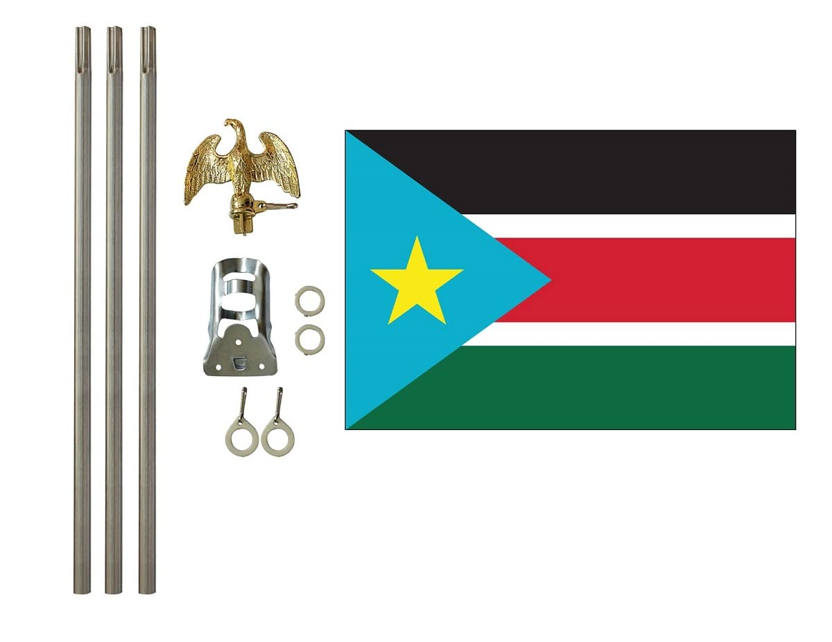 South Sudan 3x5 ft Outdoor Flag and Flag Pole