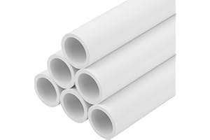 CKVIHAV 6Pcs 1 Inch PVC Pipe 17" Long White Sch40 Industrial PVC Pipes for Home DIY, Greenhouse, Garden, Farm, Workshop, Furn