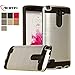 LG G3 Stylus Case, LG G3 Stylus D690 Case, Aomax@ Anti-Shock Brushed Metal Texture , TPU & PC Dual Layer Hybrid Non-slip Protective Case For LG G3 Stylus D690 VLS Silver