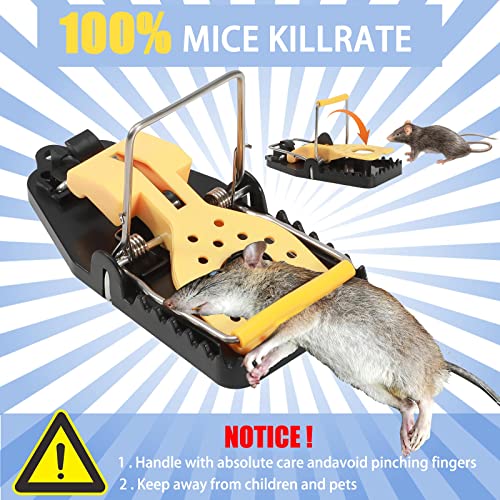 Effective Mouse Snap Traps for House, 24 Pack Small Rat Traps Indoor