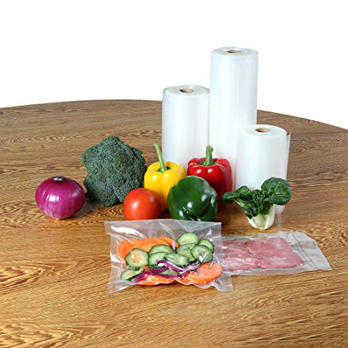 uxcell 2 Rolls Vacuum Sealer Bags Vegetable Meat Food Sealer Saver Storage Holder 4 mil Textured Home Kitchen 6 Inch x 50 Ft and 8 Inch x 50 Ft Clear