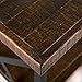 Harper & Bright Designs Lindor Collection Solid Wood End Table with Metal Legs,Living Room Set/Rustic Brown
