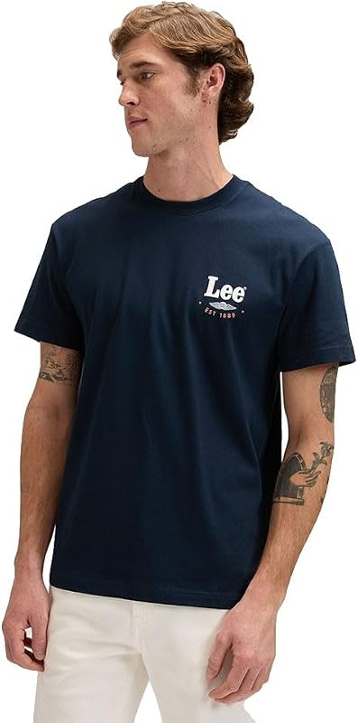 - T Shirt Herren - Regular Fit - Stamp Lee Tee - Rivet Navy