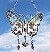KY&BOSAM Butterfly Wind Chime with Crystal Sympathy Wind Spinner Memorial Wind Chimes for Loss of Loved One Prime Bereavement Sympathy Memorial Gift for Loss of Mother Father Condolence Remembrance