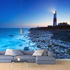 Wall Mural The Seaside Lighthouse Removable Wallpaper Wall Sticker for Bedroom Living Room - 66x96 inches