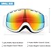 Gonex Ski Snow Goggles Anti-fog Windproof UV400 Protection with Double Spherical Lens with Goggle Case, White, Small