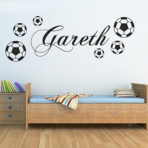 Custom-made Personalized Boys Name Football Sports Wall Stickers Boys Bedroom Football Art Vinyl Wall sticker For Kids Rooms Decoration