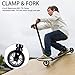 OUTON Pro Aluminum Performance Freestyle Stunt Scooter 110mm Aluminum Core PU Wheels SCS Compression Abec 9 Kick Scooter Black