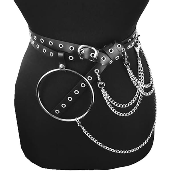 Amazon.com: JAZTAKU Women's Gothic Body Chain Belt Leather