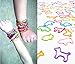 Fun Silly Assorted Shapes, Colors and Sizes Silicone Silly Bandz Rubber Band Bracelets Party Favors- 6 Packs with 24 Bands in Each Pack (144 Wristbands Total)