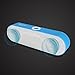 Bluetooth Speakers, IWAVION Wireless Portable Speaker Super Bass with Dual Drivers Sound Loud Music Player Build-in Mic Compatible with iPhone/iPad/Android Smart phones and more … (002-Blue)