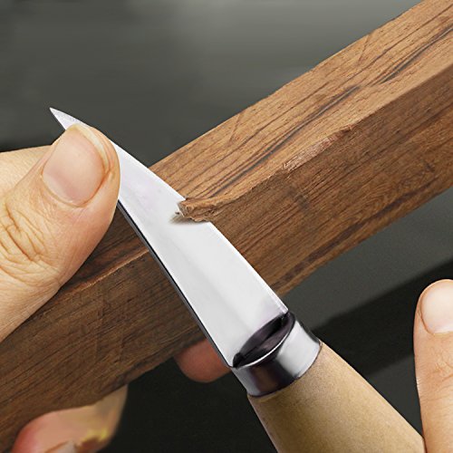 ETEPON Wood Carving Knife Whittling Sloyd Caving Knife Tools with Knife Sleeve,2.3 Inch for Wood Working ET011 - Thumbnail 2
