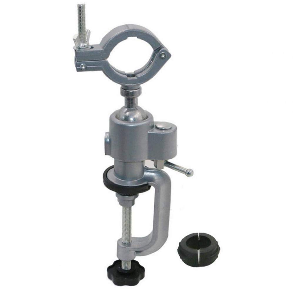 ANCLLO Universal Mini Vice Pivoting Multi-angle Vice Aluminum Vise Tool Clamp-on Table Bench Grinder Holder Electric Drill Stand Vise for Woodworking
