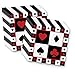 Casino Card Night Birthday Party Supplies Set Plates Napkins Cups Tableware Kit for 16