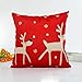 Pillow Cases,IEason Clearance Sale! Christmas Lovely Pillow Case Sofa Waist Throw Cushion Cover Home Decor (Red)