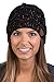 Funky Junque Women's Cable Knit Beanie Hat, Soft Thick Warm Slouchy Winter Hat for Cold Weather - Black