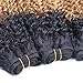 Synthetic Weave Kinky Curly Hair 3 Bundles Ombre Two Tone Black To Golden 16