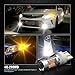 SIRIUSLED Extremely Bright White and Amber Switchback PX Chipset SMD LED Bulbs with Projector for Car Turn Signal Lights DRL 7440 7441 7443 7444 992