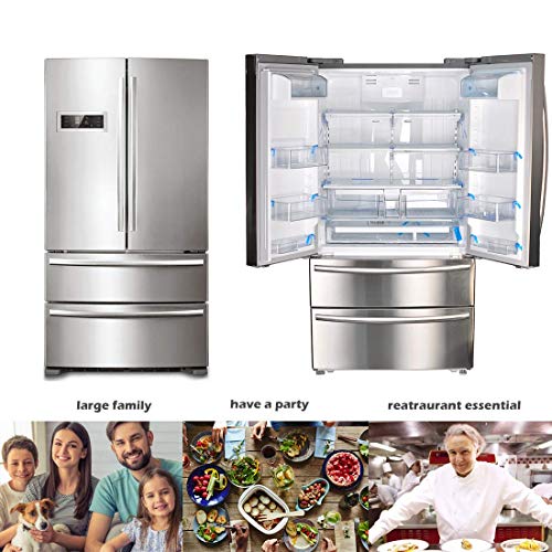 Smad 36" French Door Refrigerator 2 Drawer Freezer Stainless Steel with