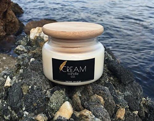 AMBER NOIR Scented Soy Candle in 15 oz Apothecary Jar by Cream Candle Co.