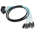 CABLEDECONN High Speed 6Gbps 6pcs/Set Sata Cable SAS Cable for Server 0.5m