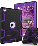 TIANLI iPad 2 Case,iPad 3 Case,iPad 4 Case Three Layer Protection Shockproof Protective with Kickstand iPad 2nd Generation Case/iPad 3rd Generation Case/iPad 4th Generation Case - Black Purple