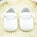 DZT1968® Baby Girl Soft Sole Cloth Mary Jane Shoes Prewalker with Bowknot (0~6 Months) White