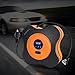 HIDOLL Portable Air Compressor Pump 150PSI 12V - Digital Tire Inflator - Auto Tire Pump with Emergency Led Lighting and Long Cable for Car - Bicycle - Motorcycle - Basketball and Other (Orange)
