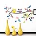 Couple Owl Singing on Branches with Birds owl Wall Decal Nursery Wall Decal