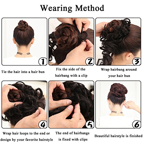Amazon Com 32 Long Curly Hair Extensions For Hair Bun Ponytail