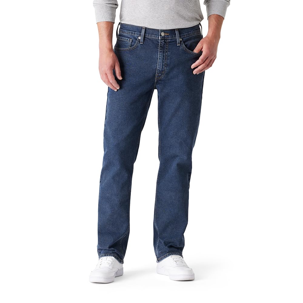 Levi Strauss Signature Mens Regular Straight Fit Jeans, (New) Indigo Moonrise, 36Wx34L Image